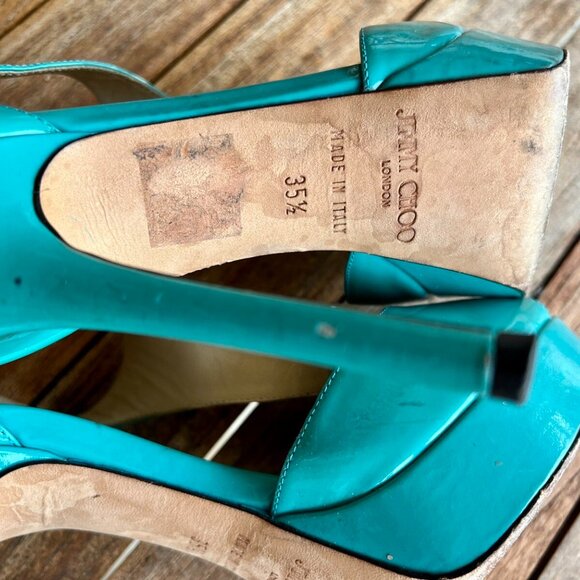 Jimmy Choo Teal Used Heels Great Condition - Picture 4 of 5